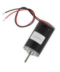 Heavy Duty 24V 3500Rpm Permanent Magnet Dc Carbon Brush Motor With Reversible Cw Ccw Rotation And Big Torque Metal Gears, black with wires.
