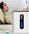 Person using 1.5m Reusable Hydrogen Inhalation Tube For Home H2 Gas Generator Machines Comfortable Secure Fit And Easy Breath Delivery