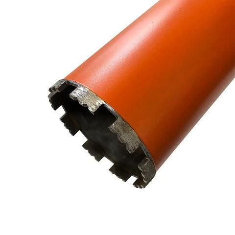 5 Inch Wet Core Diamond Drill Bits For Concrete And Masonry With One And One Quarter To Seven Threaded Arbor, drill head view