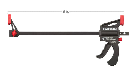 6 Inch Ratchet Bar Clamp And 9 Inch Spreader With Quick Release Jaw, Continuous Trigger Operated Tension