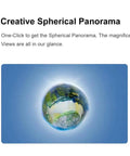 Creative spherical panorama image captured with a 4K UHD Quadcopter Drone With 2-Axis Gimbal, 30 Minute Flight, 2 Km Range.