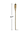 Twelve Pack Bamboo Torches For Patio And Backyard 57 Inch Tall Weather Resistant Citronella Torches With Easy Pour Wide Mouth Refills