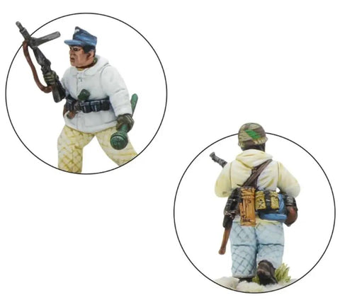 Winter Fallschirmjaeger Bolt Action Platoon Miniatures Pack features paintable 28mm WW2 German Paratroopers for tabletop gaming.