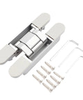 2 Pack Invisible Door Hinges For Outward Opening Doors With Hidden Three Dimensional Adjustable Cross Hinge 180 Degree Swing Wood Door Hardware Silver 177 28