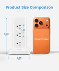 Product size comparison of Game Changing Power Strip Tower Surge Protector With Pd Fast Charging Usb C Ports And Twelve Ac Outlets