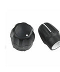 10 Pack Two Way Radio Volume Knob And Channel Selector Cap Kit for CP200 series radios, black knobs showing design detail.