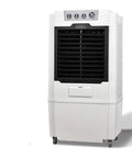 Beat The Heat Instantly With Knockout Portable Air Cooler And Evaporative Cooling Fan For Home Office showing mobile unit with adjustable louver.