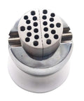 Top view of Ball Vise Engraving Tool Set with 3 Inch Professional Ball Vise and 30 Attachment Blocks for jewelry engraving.