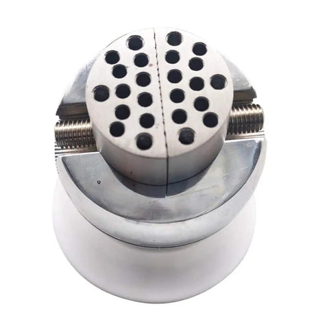 Top view of Ball Vise Engraving Tool Set with 3 Inch Professional Ball Vise and 30 Attachment Blocks for jewelry engraving.
