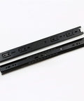 Super Smooth 36 Inch Wide Buffer Damping Steel Ball Drawer Slides Set Silent Three Section Rails For Cabinets 2 Pack Black 16 Inch