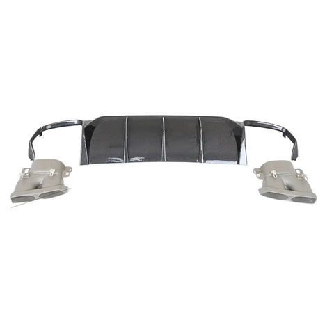 Carbon Fiber Front And Rear Diffuser Lip Kit With Exhaust Tips For W212 E63 E63S Cars Dope Look With Precise Fit No Drilling Required