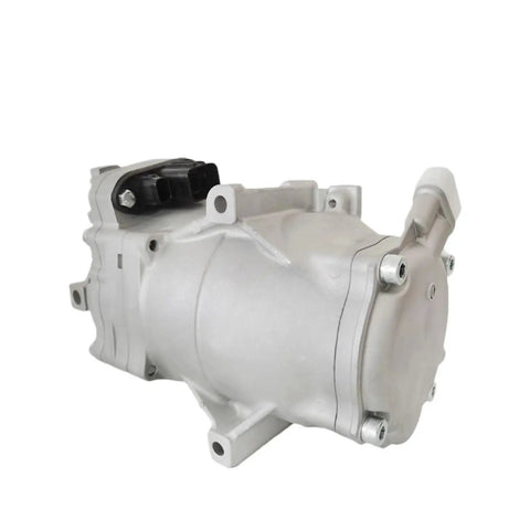 Hybrid Electric Air Conditioning Compressor Direct Fit Nissan C27 Serena E Power R134a high voltage unit side view with connectors.