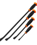 Heavy Duty Pry Bar Set With Thick Strike Caps And Industrial Grade Ergonomic Handles for automotive demolition and nail pulling