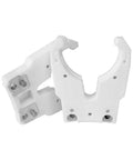 Heavy Duty Tool Holder Clamp For HSK63F Systems In ABS Nylon Blend With Flame Proof Rubber Claw Built For CNC Machining Centers And Woodworking Engravers Pro Grade Durable HSK63F Compatible Mounts.