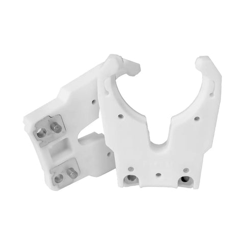 Heavy Duty Tool Holder Clamp For HSK63F Systems In ABS Nylon Blend With Flame Proof Rubber Claw Built For CNC Machining Centers And Woodworking Engravers Pro Grade Durable HSK63F Compatible Mounts.
