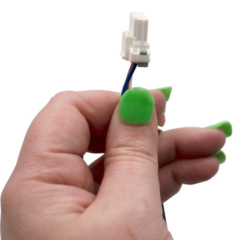 Close-up of hand holding Washer Lid Lock Replacement Kit Model Specific For WH08X32697 And WH01X27954 Not Universal