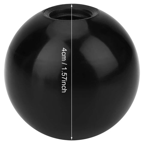Plastic Spherical Knob Set 6 Pack Black Ball Lever Handles With Embedded Nut For Machine Arcade Console And Controller Replacement Non Slip Grip Easy Install For DIY Projects, showing close-up of a 4cm knob.