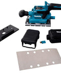 Badass Brushless Orbital Finishing Sander With Push Button Three Stage Electronic Speed And High Orbit Rate For Slick Wood Smoothing And Fast Prep Work Tool Only with attachments and dust port kit.