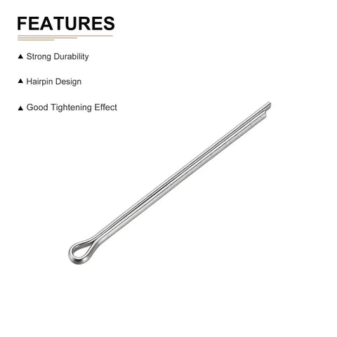 Two Pack 4mm By 70mm Cotter Clip Pins Hairpin Fasteners Stainless Steel 304 Silver For Machinery Hairpin Design