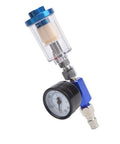 Inline Air Regulator Gauge For Spray Guns With Oil Water Trap Filter Separator One Quarter Inch Thread Pneumatic Air