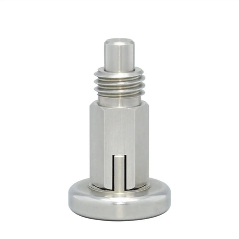 Precision Plunger Spring Pin With Fine And Coarse Threads Built Tough For Heavy Machinery Work Featuring A Slick No Nut Screw.
