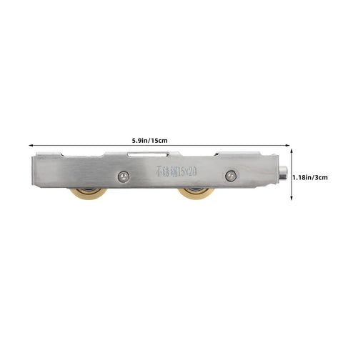 Heavy Duty Sliding Door Rollers Replacement Kit With Silent Stainless Steel Bearings, 5.9in long, suitable for sliding glass doors.
