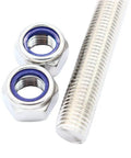 Never Waste Cash On Weak Hardware Pull These Straight Up Heavy Duty M10x250 Full Threaded Rod Studs Forged From 304 Stainless Steel With Reliable Right Hand Threads For Anchor Bolts And UBolts 2 Pack with two hex nuts.