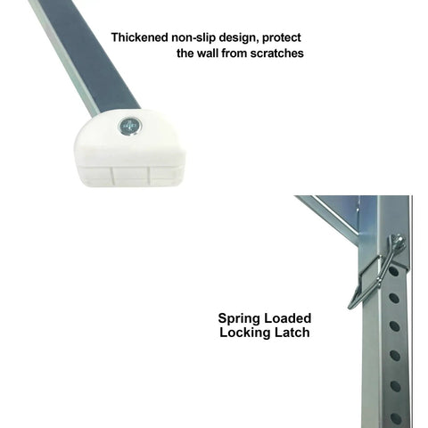 Heavy Duty Ladder Stabilizer For Roof Gutter And Wall Standoff Featuring Adjustable Telescopic Legs Supports Up To 380 Pounds Built Tough No Slip Grip Sets Right Up For Crews And DIYers