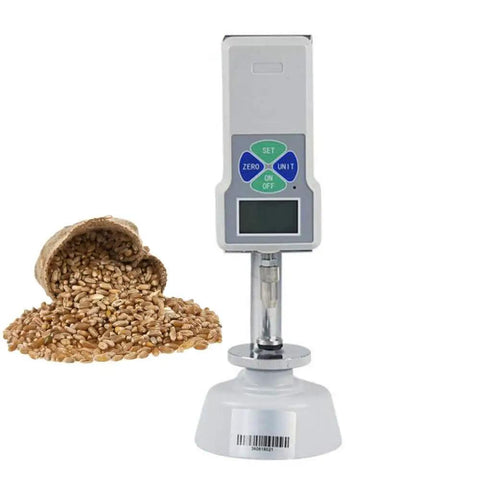 Grain Hardness Tester Penetrometer For Wheat Rice And Feed Digital Durometer Meter Gauge With 20kg Max Load 0.01kg Divisions 0.1N Accuracy Handy Handheld Grain Quality Analyzer Monitor with wheat grains