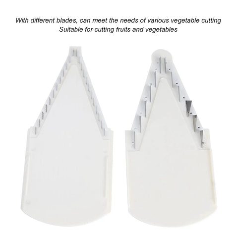 V Shape Mandoline Slicer dual blades, white ABS frame for quick safe veggie slicing and grating with non-slip base and hand guard.