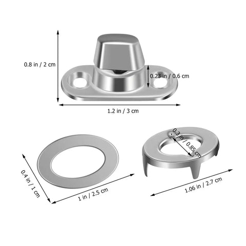 Premium Heavy Duty Marine Turn Button Fasteners Twist Lock Studs dimensions with rust-proof zinc alloy design for secure canvas covers.