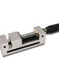 Heavy Duty Three Inch Cnc Vise Featuring Dead Nuts Secure Replaceable Flat Jaws And Rock Solid V Shape for manual clamping process.