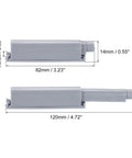 Dimensions of gray Push To Open Magnetic Door Latches 4 Pack For Hidden Doors Cabinets RV Drawers And Kitchen Cupboards