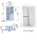 Durable Zinc Alloy Cabinet Hinged Knee Brace Concealed Door Electric Box Connector Hardware Perfect For Furniture DIY Projects Upkeep And Smart Home Makeovers Right Fit And Easy Install 2 Pcs Silver dimensions and silver finish