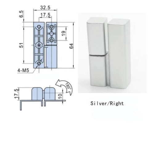 Durable Zinc Alloy Cabinet Hinged Knee Brace Concealed Door Electric Box Connector Hardware Perfect For Furniture DIY Projects Upkeep And Smart Home Makeovers Right Fit And Easy Install 2 Pcs Silver dimensions and silver finish