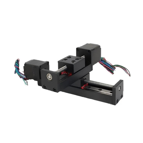 Ultra Smooth Linear Rail XY Stage With Sliding Table Module For Precision Machining Nema 11 Stepper Motor Drive Stroke 50mm To 300mm T Type