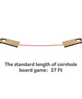 Distance Measuring Tool For Cornhole Boards 27 Feet Setup Easy 3 Step Layout Accurate Yard Game Gauge For Tailgates And Tournaments Pro Level Practice At Home, wooden