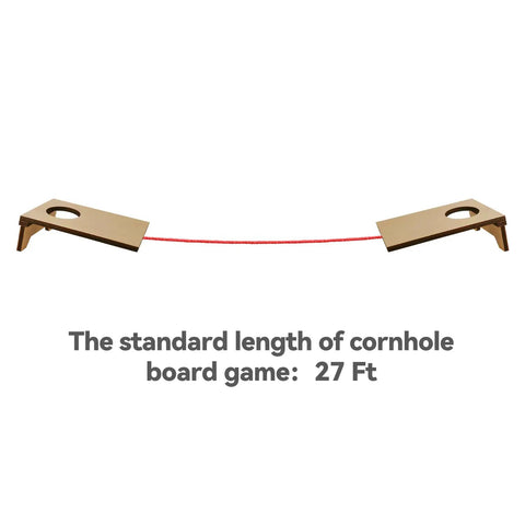 Distance Measuring Tool For Cornhole Boards 27 Feet Setup Easy 3 Step Layout Accurate Yard Game Gauge For Tailgates And Tournaments Pro Level Practice At Home, wooden