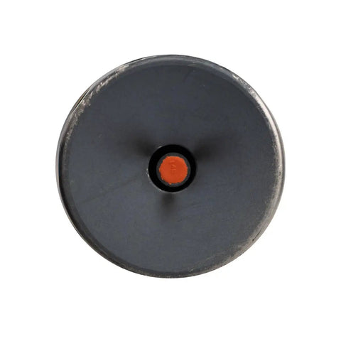 22 Cal Bore Alignment Rod Carbon Fiber end view, lightweight design, cal size marked, shows precision alignment capability