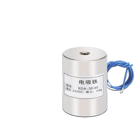 Round Electromagnet With DC Suction Cup XDA-30/40, 15Kg Suction Force, small magnet with wires for automation