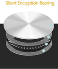 Slick Tempered Glass Lazy Susan Turntable For Kitchen Or Dining Table shows silent encryption bearing mechanism.