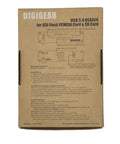 Packaging back view of DIGIGEAR ATA Flash PCMCIA To USB 3.0 Card Reader For SD SDHC SDXC Cards showing specifications and diagram.