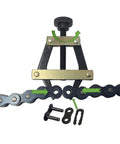 Heavy Duty Roller Chain Connecting Puller Holder Fits 25 35 41 40 50 60 415H 428H 520 530 Roller Chains, tool and chain detail.