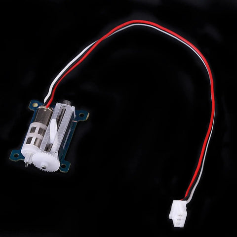 Super Slick One Point Five Gram Micro Linear Actuator Servo tailored for RC gliders, showing motor and connectors.