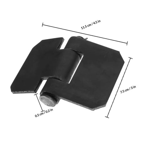 Close-up view of Two Pack Heavy Duty Weldable Steel Door Hinges For Trailers And Gates With Thickened Welded Butt Construction Removable Door Pin