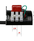 Low Speed 30 RPM AC Synchronous Gear Motor With Dual Bearings Reversible CW CCW Control 115V 60Hz 10W close-up of wiring and lead outlet