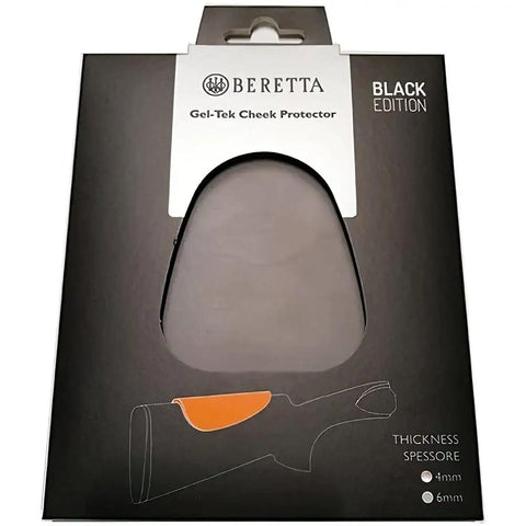 Gel Tek Universal Cheek Protector Recoil Pad 0.24 Inch Thick Silicone Comfort Pad For Wooden And Synthetic Gun Stocks Black Edition Single E02919 packaging