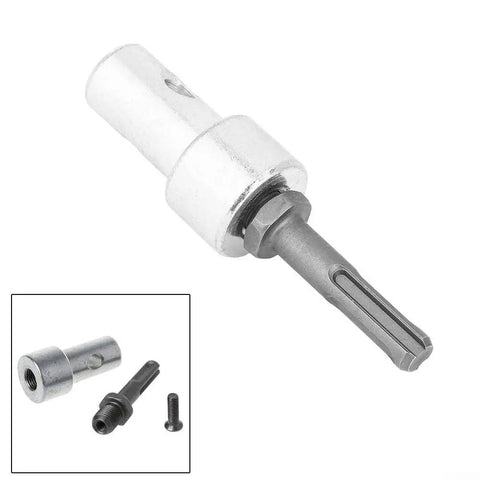 Two Slot Drill Bit Adapter for Earth Auger and Electric Drill Connection, durable steel, quick swap design, secure fit