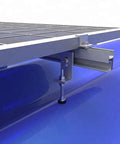 Built Tight M10 L Angle Mount Bracket Set For Solar Panel Racking On Corrugated Metal Roofs With Heavy Gauge Stainless Steel Pole Fasteners Easy Swap Fit And Bulletproof Hold - close up of bracket and solar panel attachment.