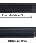 Side and top view of Matte Black 3 Inch Hole Center Cup Pulls For Cabinets And Drawers, durable finish, 10 Pack by Khtumeware.